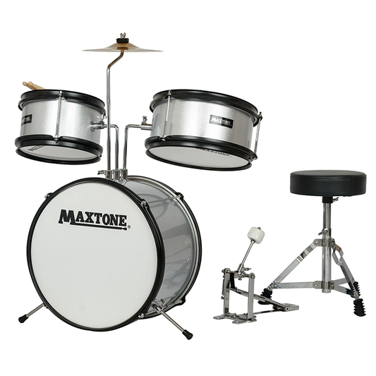 BATERIA JR. 5 PIEZAS PLATEADO
