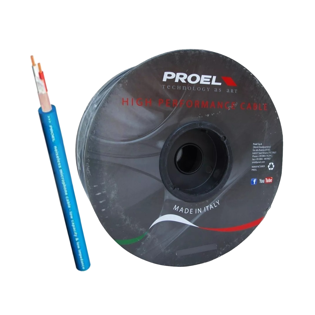 CABLE P/MIC ROLLO BL 100MT