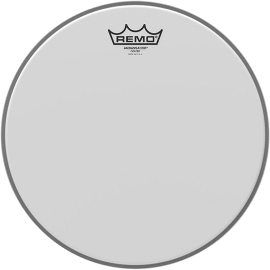 PARCHE TAMBOR AMBASSADOR ASPERO 16" BLAN