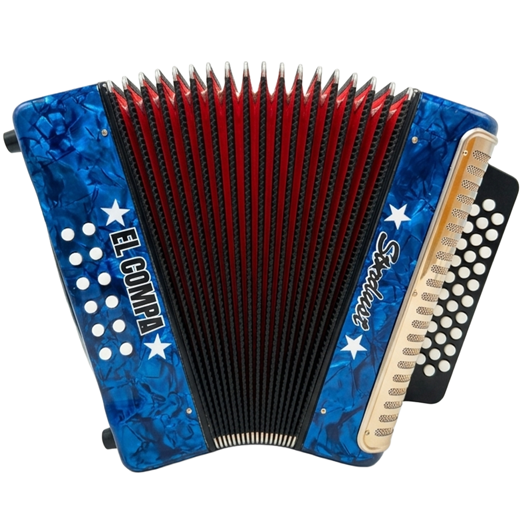 ACORDEON EL COMPA BBEBAB (SI-MI-LA) AZUL