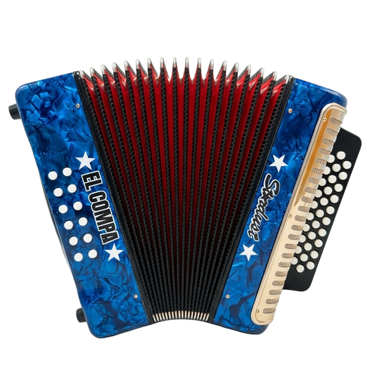 ACORDEON EL COMPA GFC (SOL-DO-FA) NEGRO