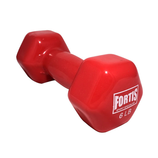 Mancuerna 6LBS Fortis DB2121 Vinilo Rojo - FOR-DB2121-06.0