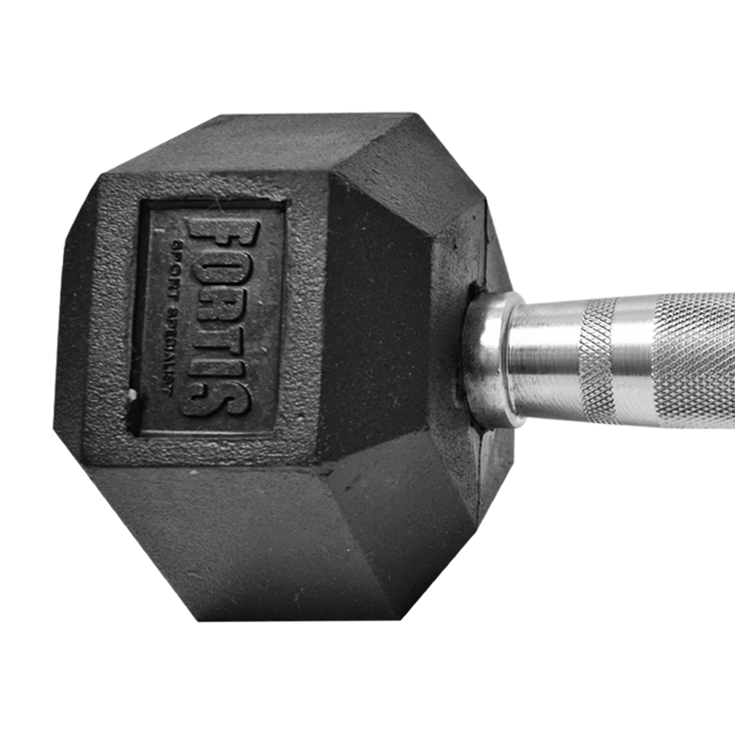 Mancuerna Hexagonal 20LBS Fortis DB6101 Caucho Negro - FOR-DB6101-20.0