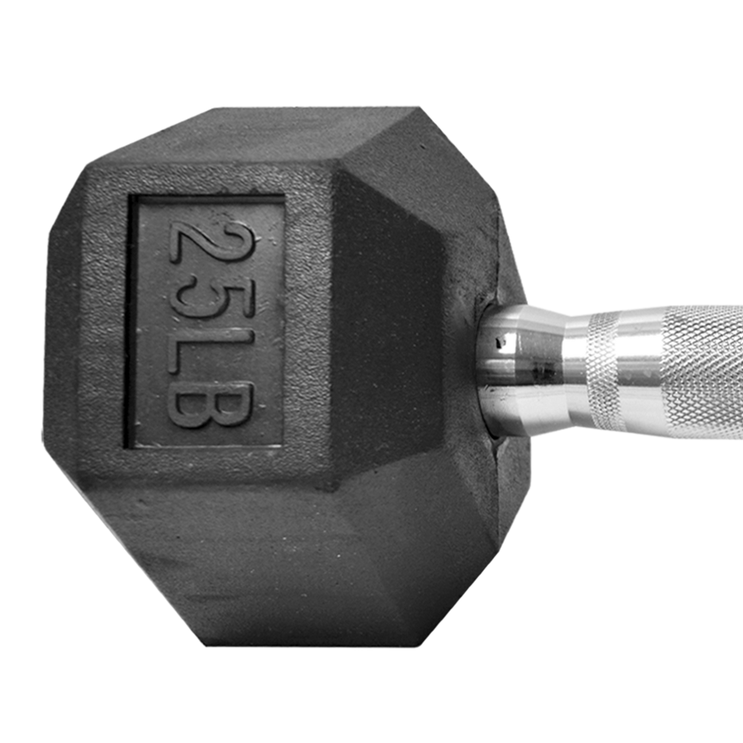 Mancuerna Hexagonal 25LBS Fortis DB6101 Caucho Negro - FOR-DB6101-25.0