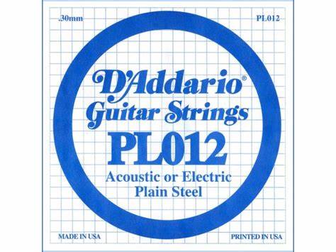 CUERDAS P/GUIT SUELTA PLAIN STEEL .012