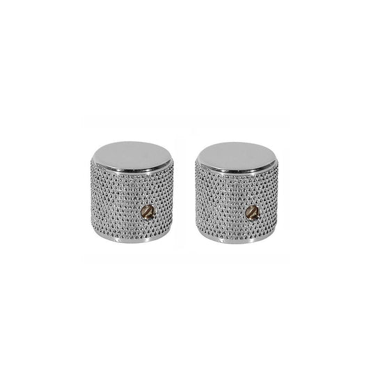BOTONES P/TELE/P-BASS (2) ´KNURLED CHROM