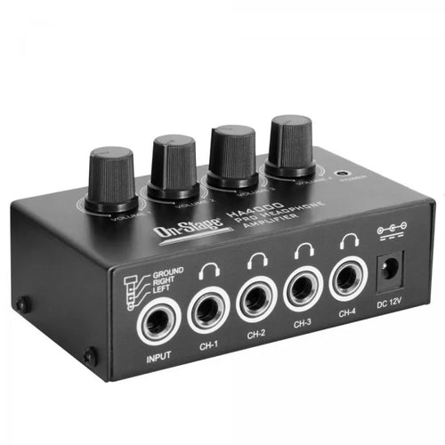AMPLIFICADOR PARA AUDIFONOS 4 CANALES