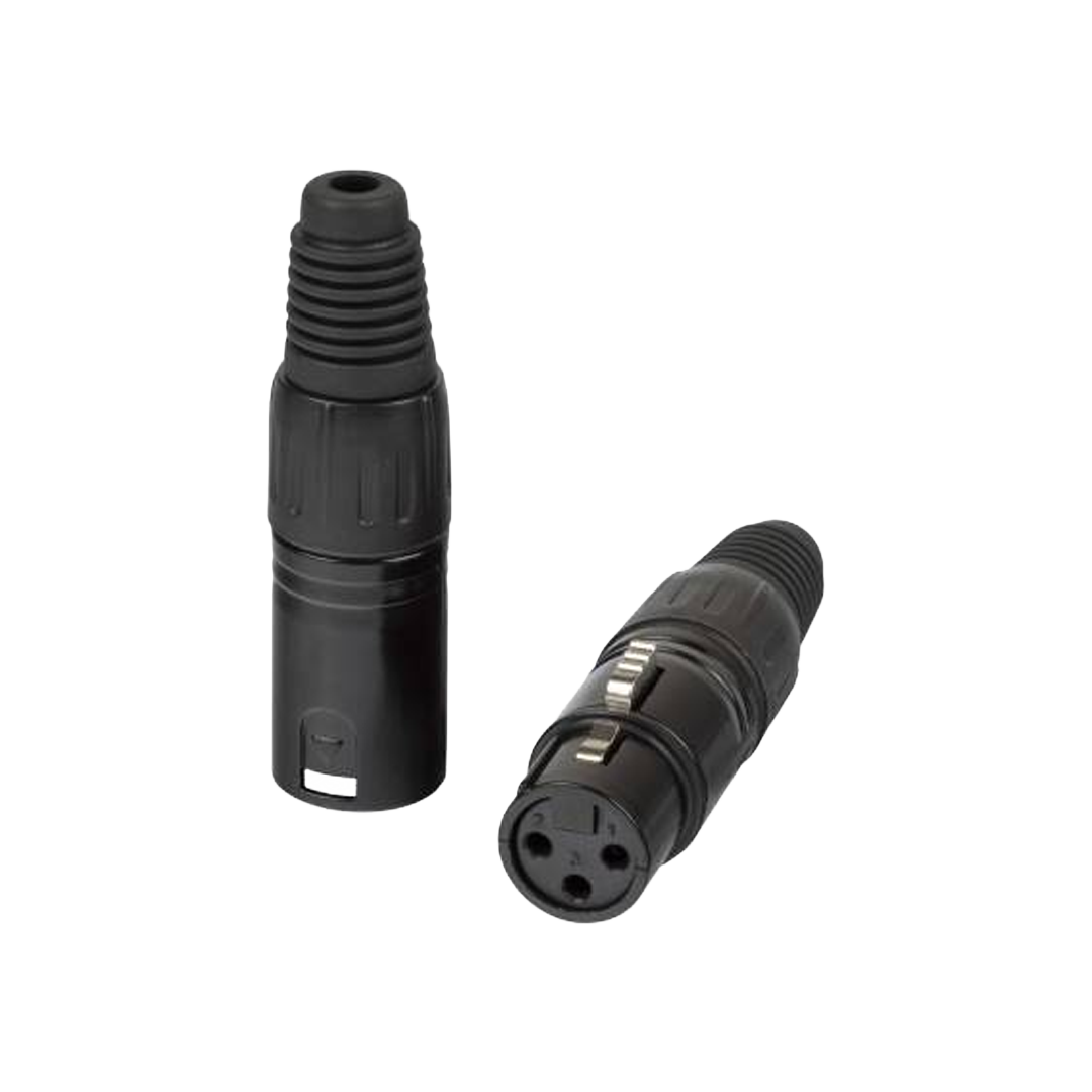 CONECTOR XLR HEMBRA NEGRO