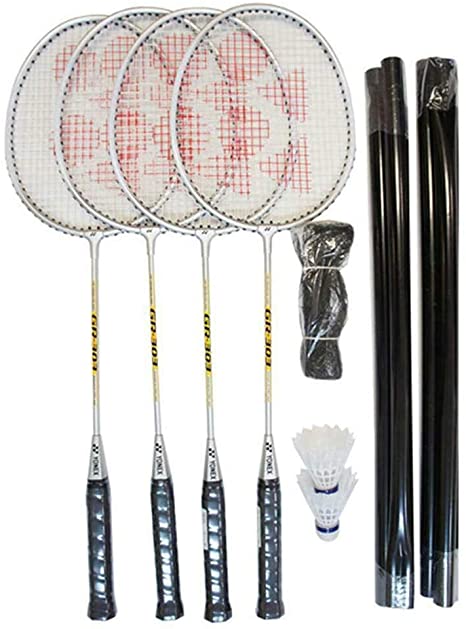 BADMIN SET 4 RAQ Y 2 SHUTTLES NET Y POS