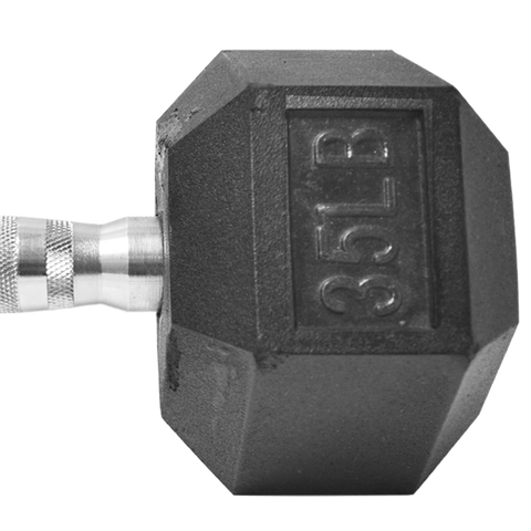 Mancuerna Hexagonal 35LBS Fortis DB6101 Caucho Negro - FOR-DB6101-35.0